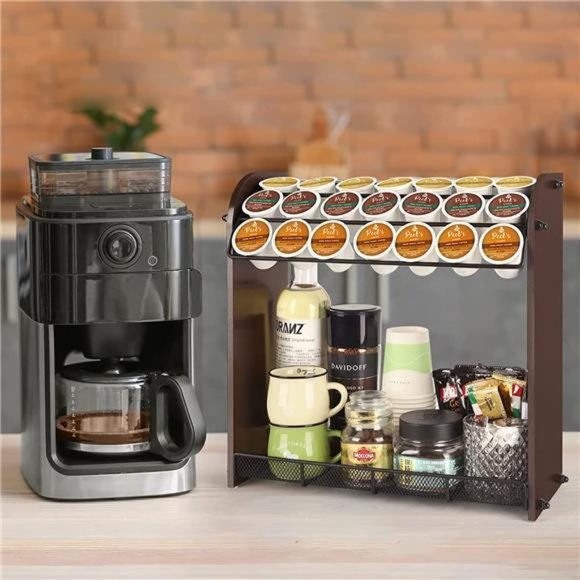 Cup Holder Large Capacity Coffee Pod Holder Coffee Bar Accessories & Cup Storage - Picture 2 of 6